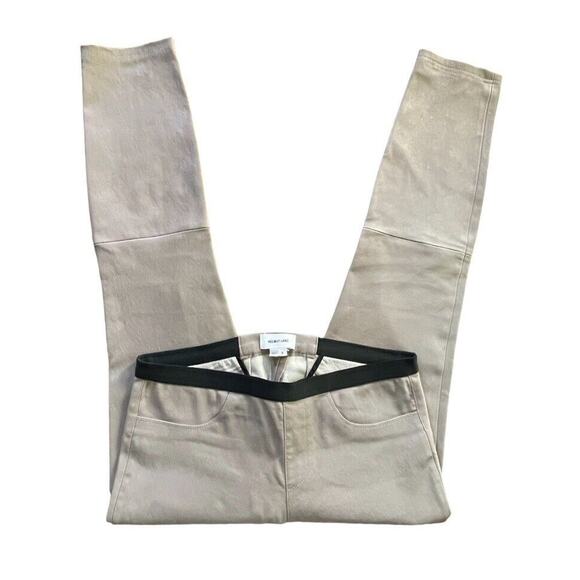 Helmut Lang Pants Womens Size 8 (30x26) Tan Brown Pure Lamb Leather Crashed Slim - Picture 1 of 11